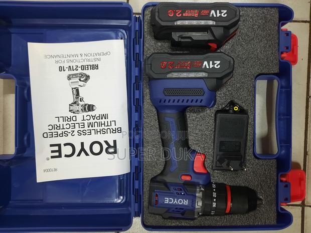 Royce Cordless Drill 21 Volts.21V Brushless With Hammer