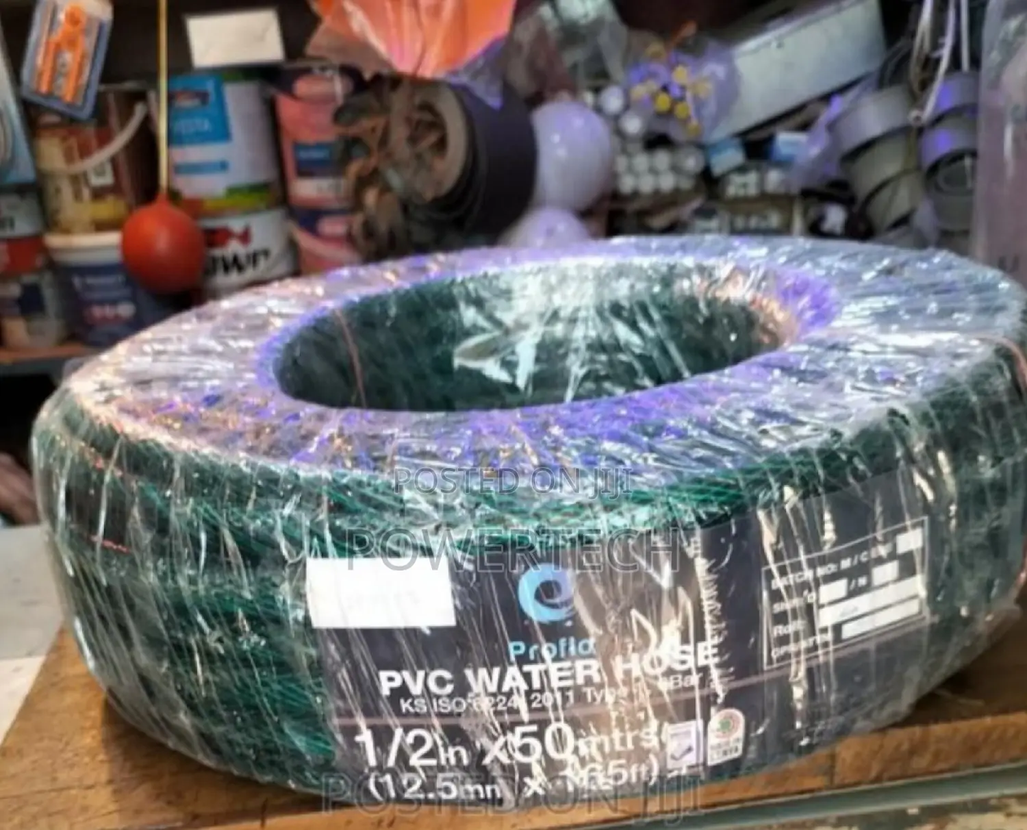 1/2 by 50m Green Braided Hosepipe .