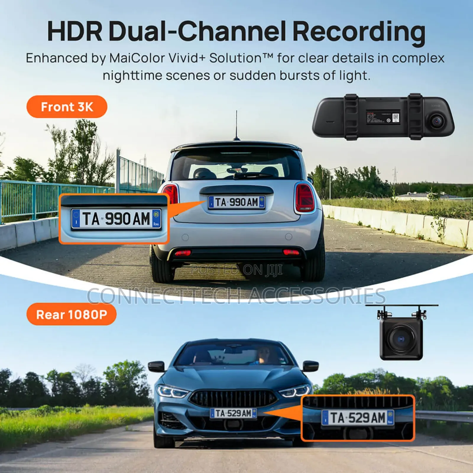 70mai Rearview Dash Cam S500 Set STARVIS 2