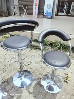 Black Leather Bar Stool