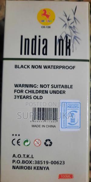 Black Non Water Proof India Ink