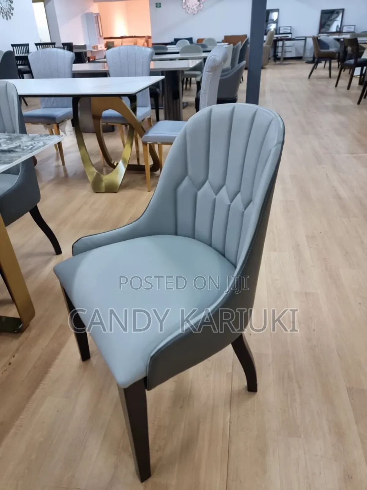 Spacious Dining Chair With Wooden Legs