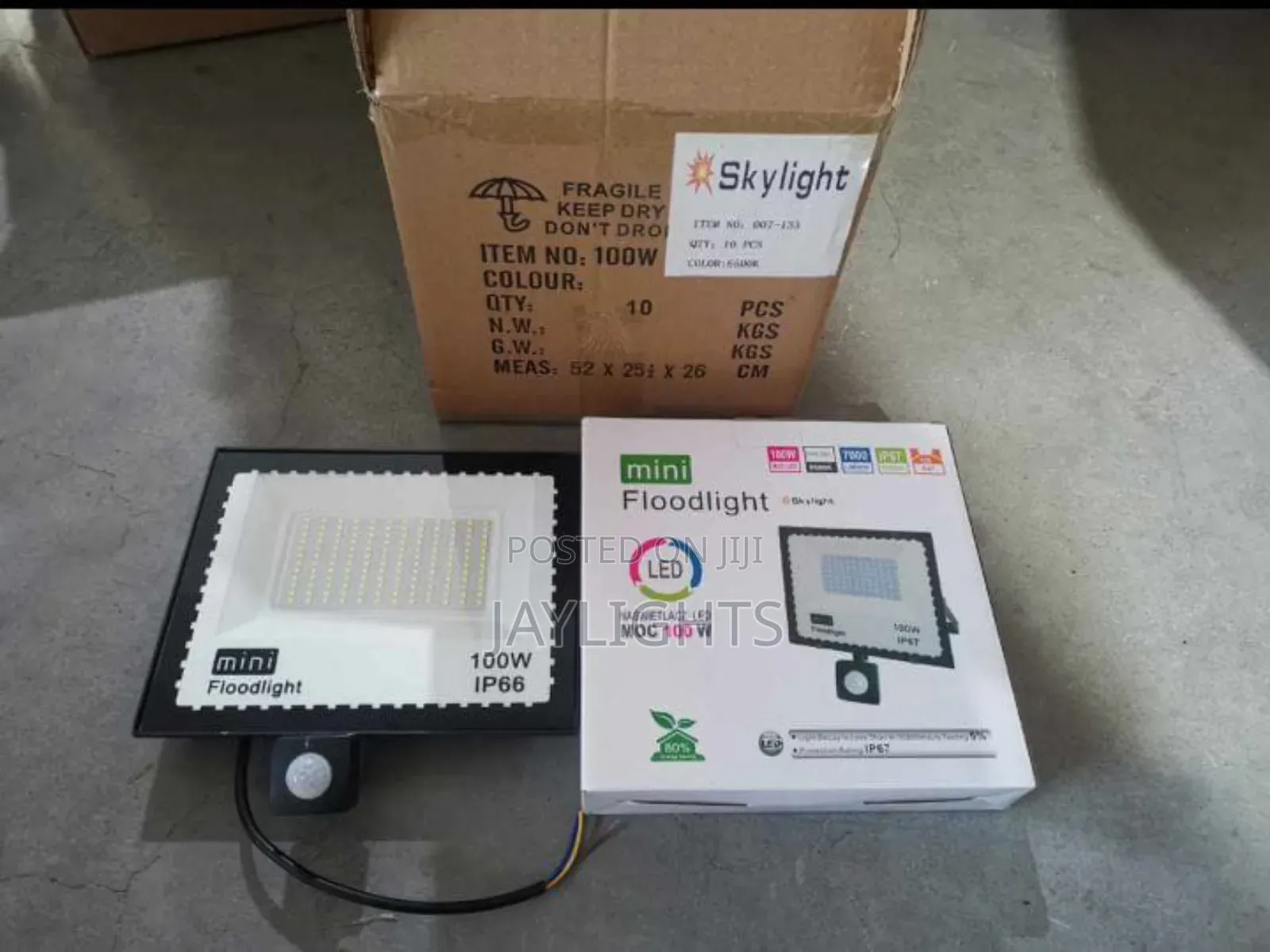 100W LED Flood Light With Motion Sensor Lumen Outdoor Garde