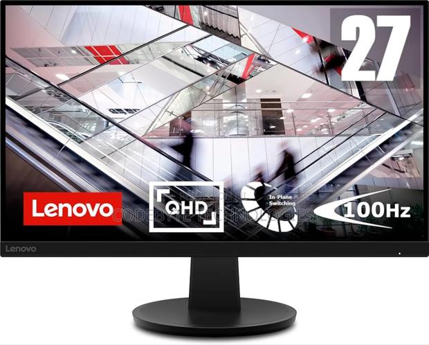 Lenovo N27q 27" QHD Monitor, Black Color
