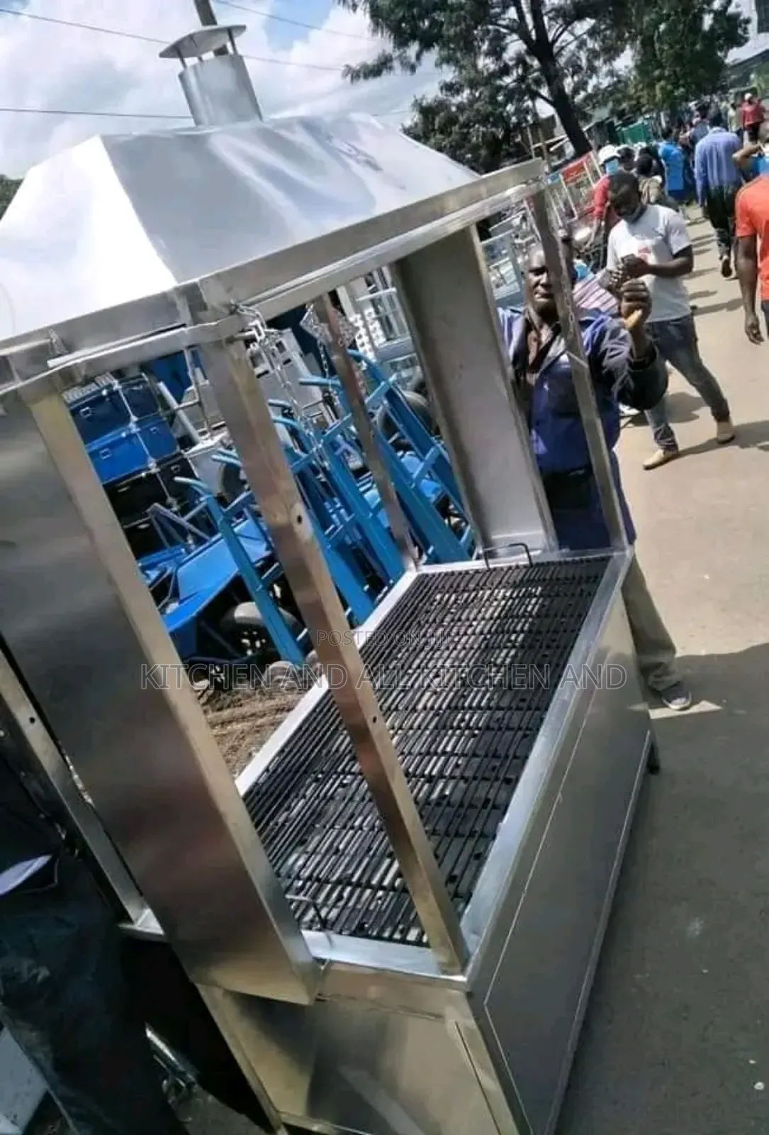 Stainless Steel Choma Grill With a Chimney