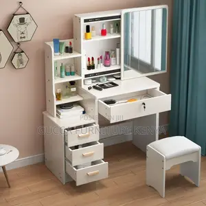 Dressers: Bedroom Vanity Wooden Table With Storage