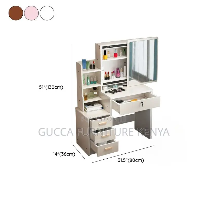 Dressers: Bedroom Vanity Wooden Table With Storage