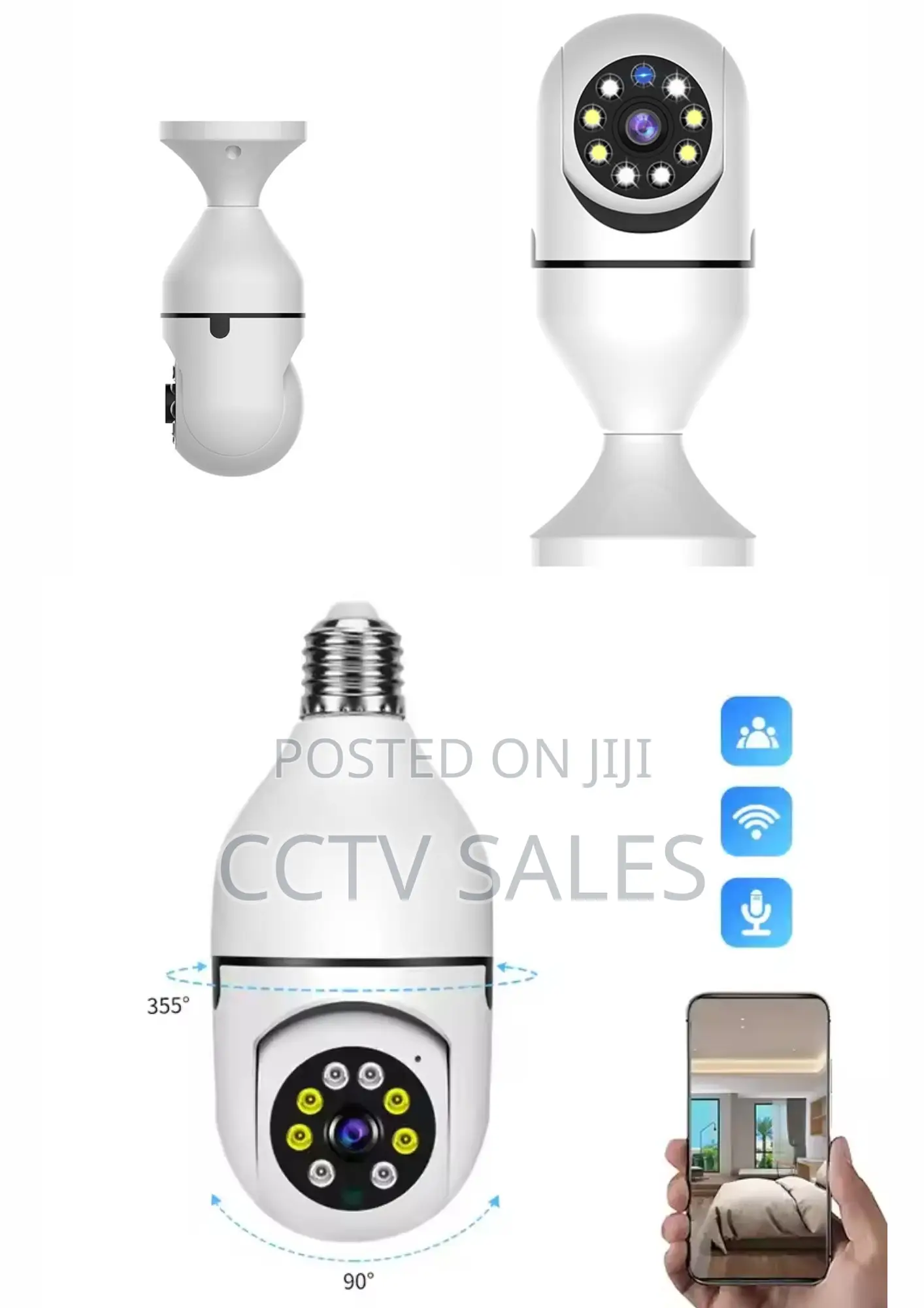 Bulb Type CCTV Camera 2mp With Audio and Auto Track