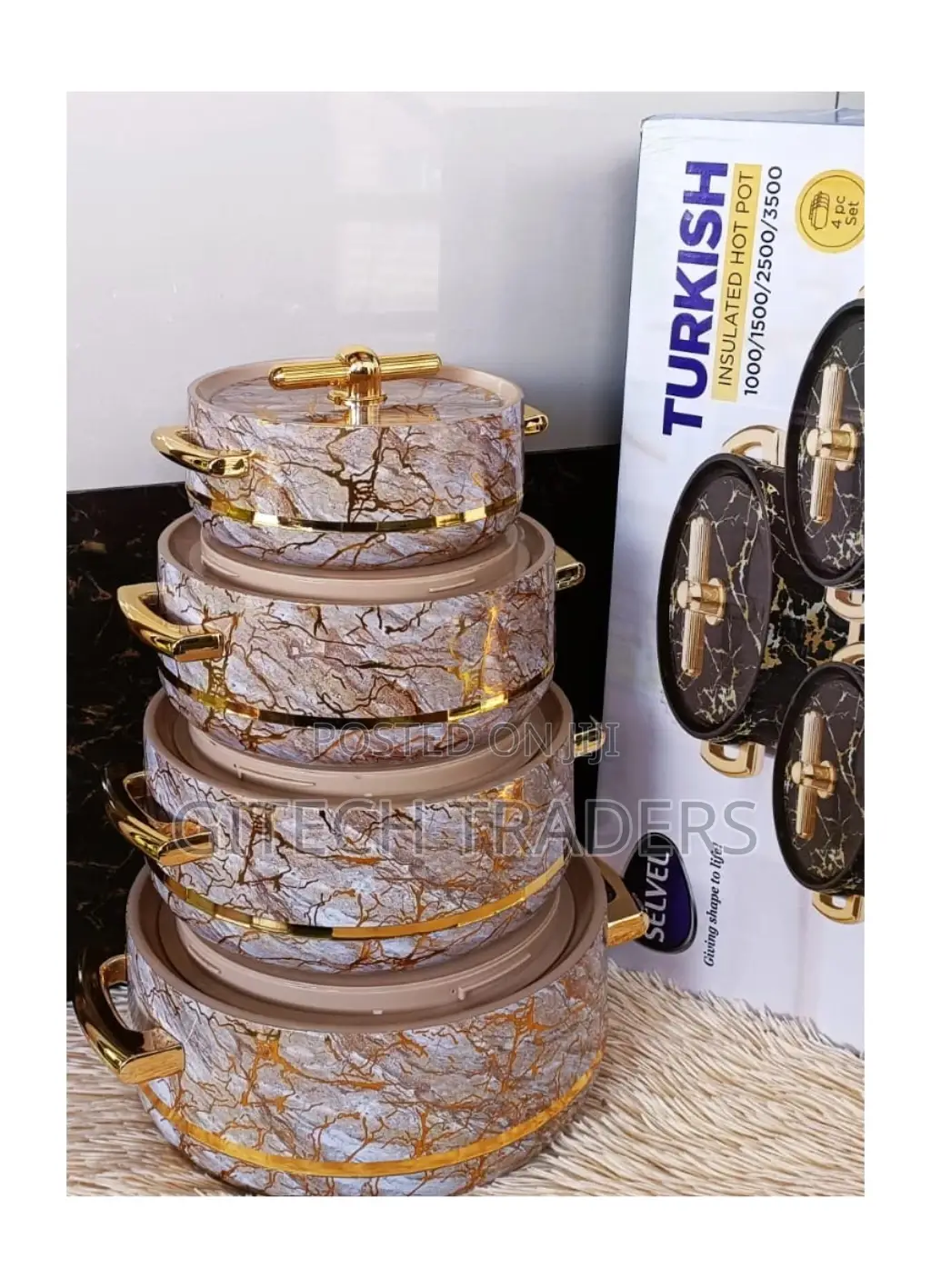Turkish Hot Pot Set of 4
 at Color Brown KSH
