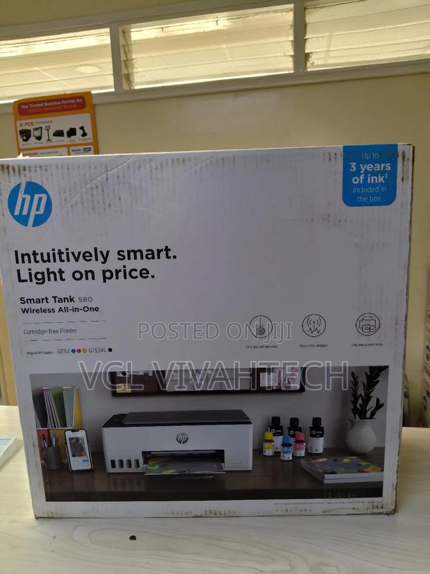 Hp 580 Smart Tank Wireless 3 in 1 Ink Tank Printer