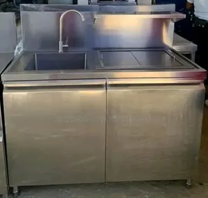 Pure Stainless Steel Cabinet With a Worktop Bowl