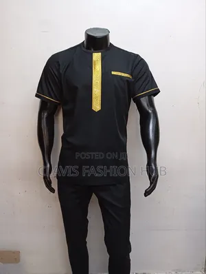 Black and Gold African Shirt