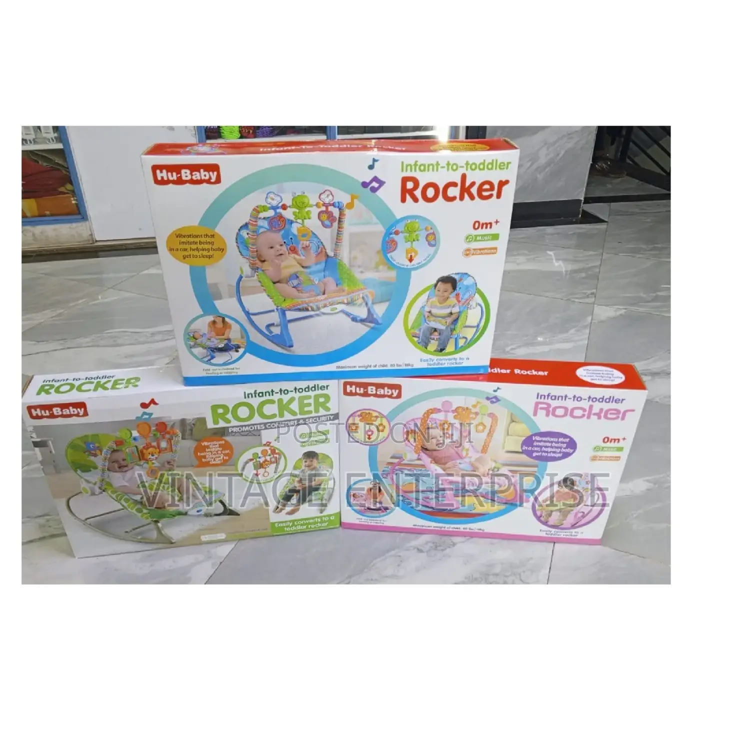 1.2in1 Baby Rocker Max Weight 18kgs Vibration/Melody