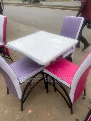 Pink Restaurant Chairs and Table
