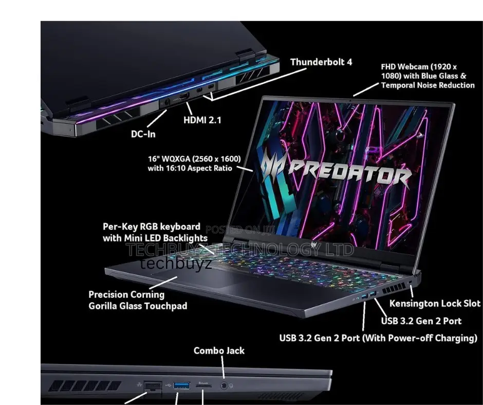 New Laptop Acer Predator Helios 16 16GB Intel Core i9 SSD 1T