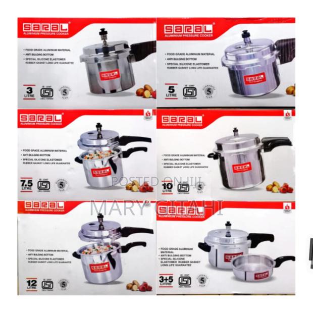 Saral Heavy Duty Aluminium Pressure Cookers*5litres