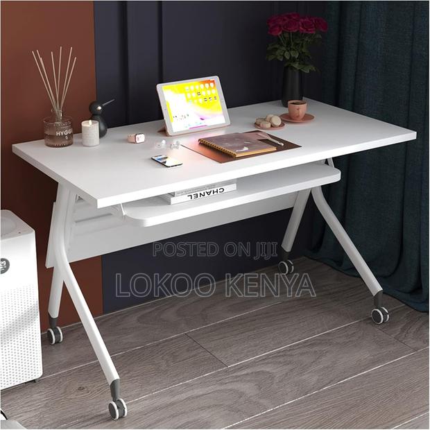 Office Desk: White Rollable Conference Office Desk - thumbnail 5