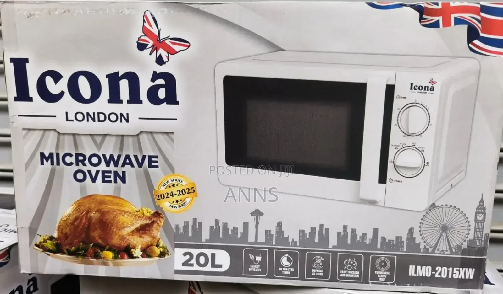 Icona White 20L Microwave Oven With Handle for Door