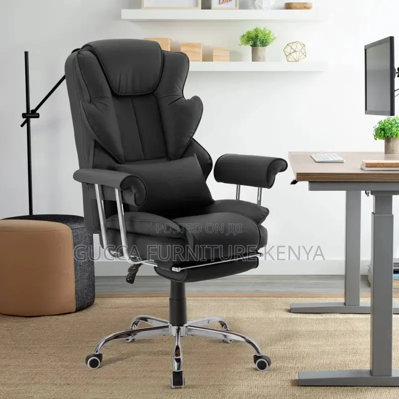 Office Chairs:Executive PU Leather Officechair With Headrest