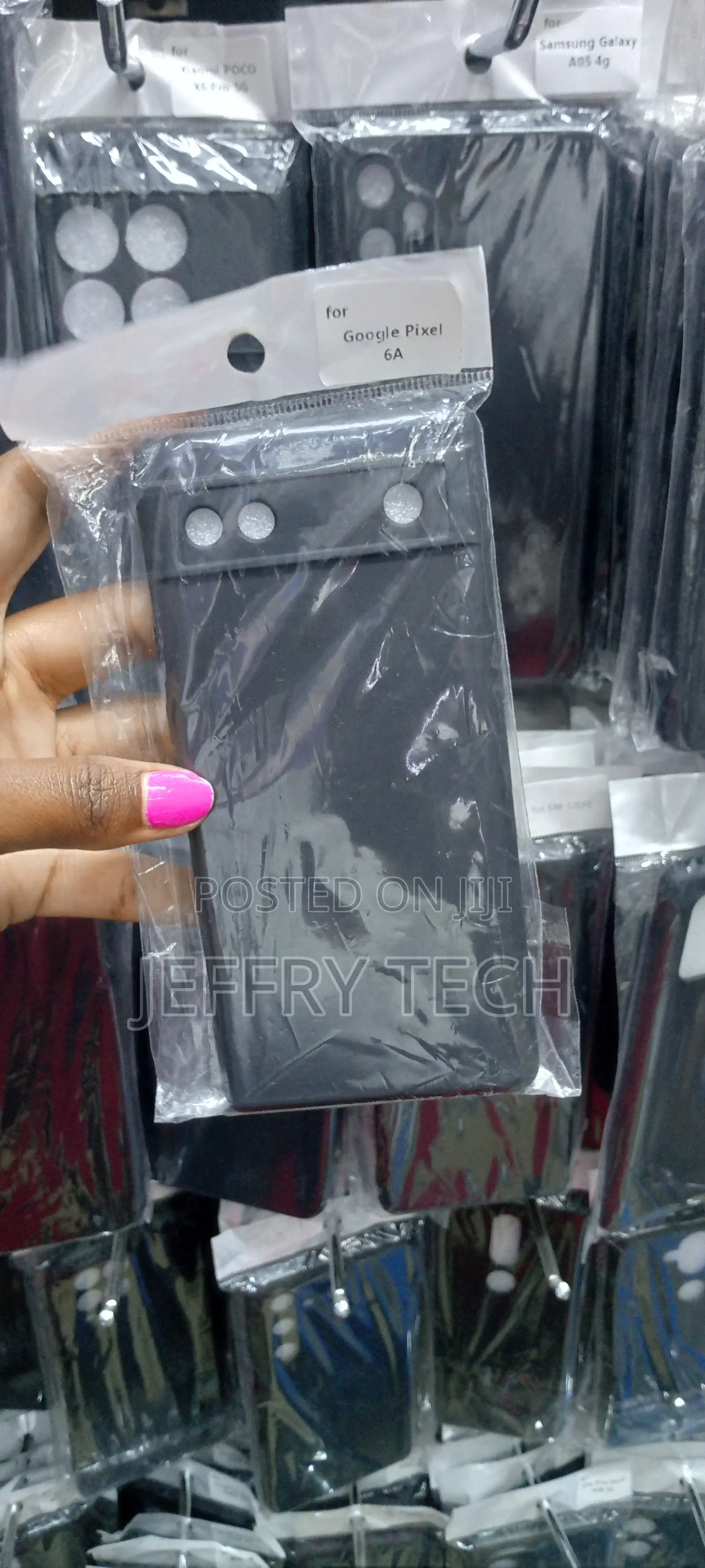 Black Soft Silicone Case for Google Pixel 6A Shockproof