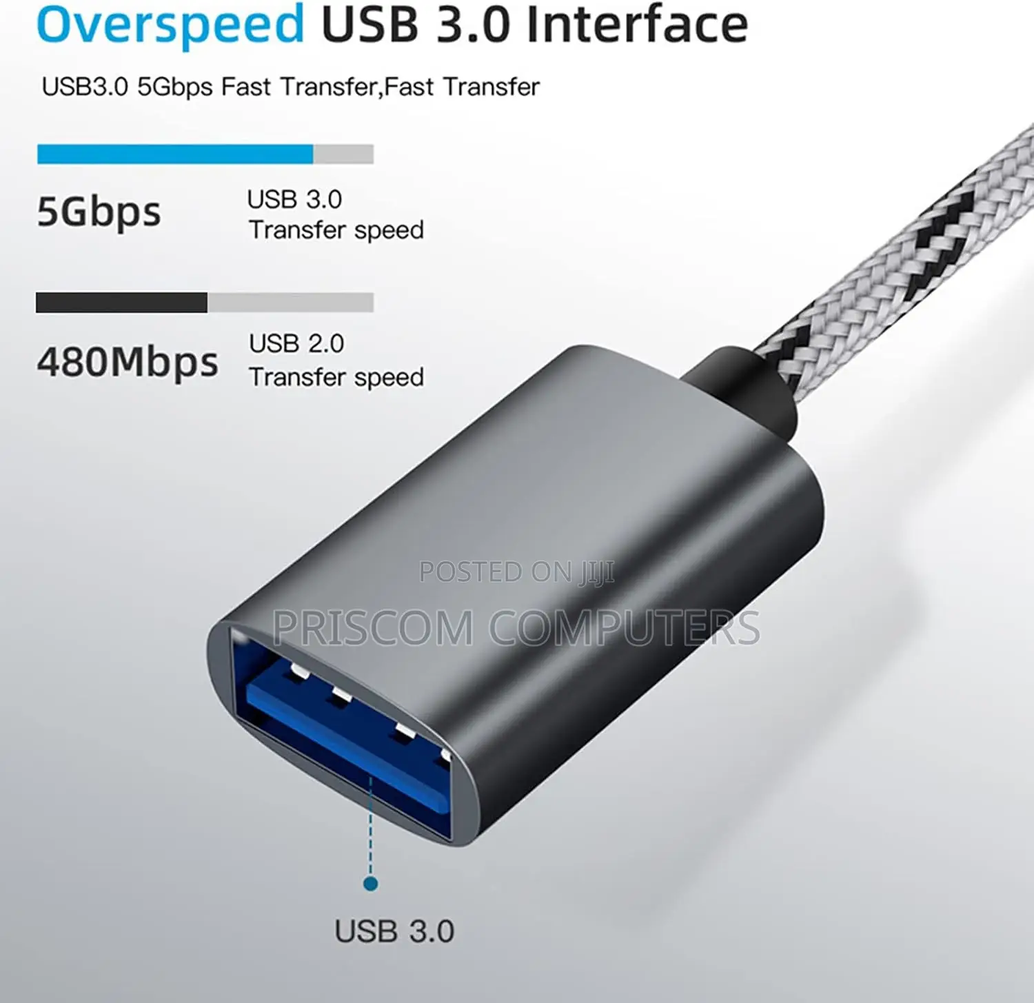 OTG Adapter Cable, 2 in 1 USB to Type-C