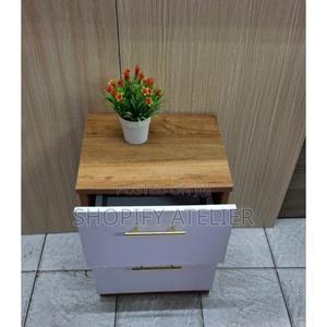 Julz Modern Mahogany Bedside Drawer - thumbnail 2