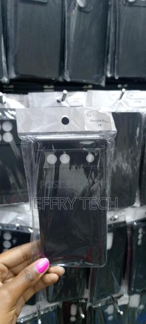 Google Pixel 7A Phone Case Soft Silicone TPU Plain Black - thumbnail 2