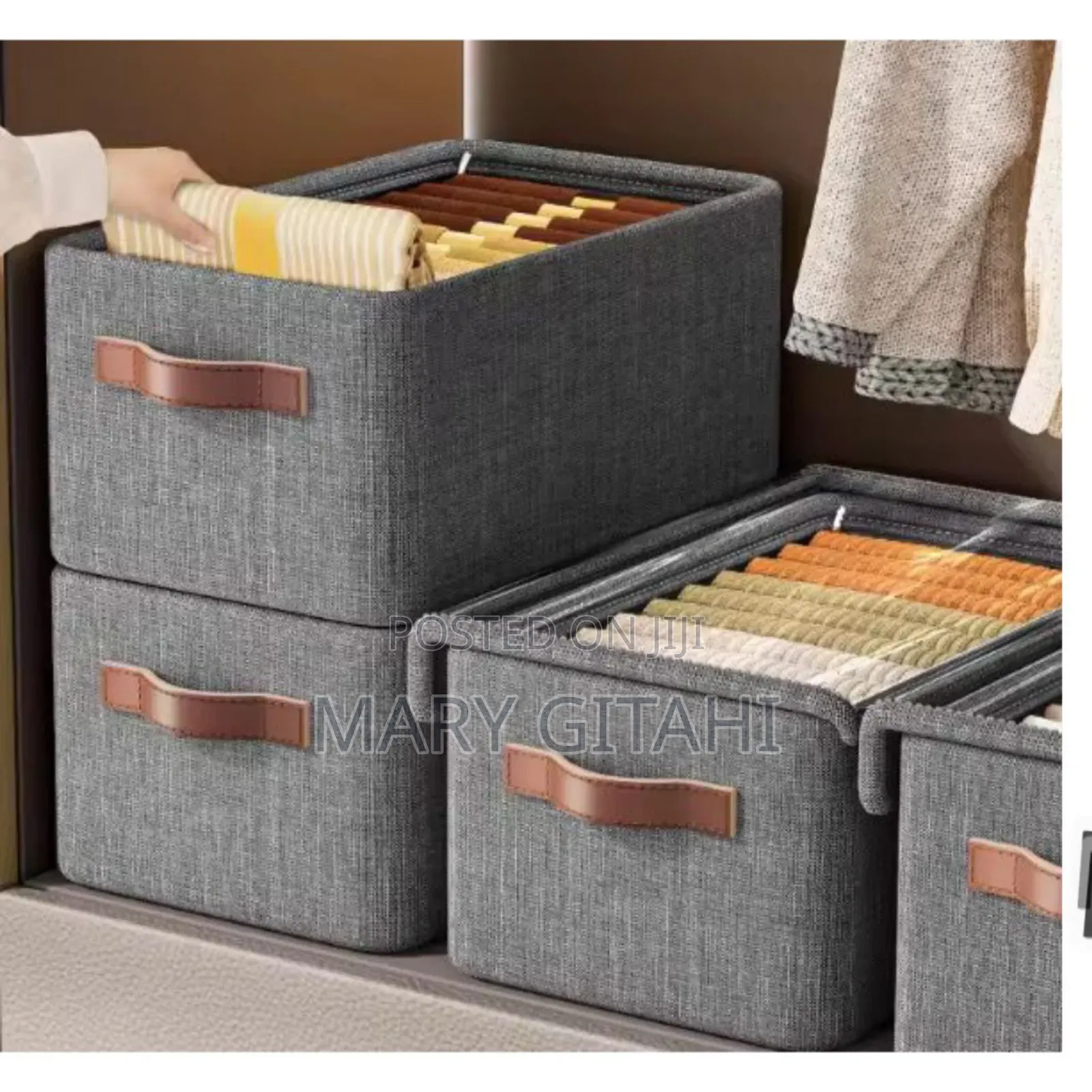 Collapsible Fabric Organizer With a Cover / Storage Basket*