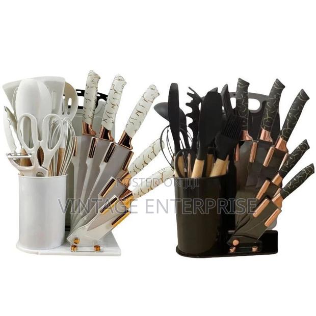 19pcs Marble Cooking Kitchen Set