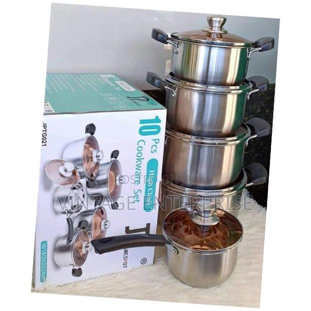 JP Stainless Cookware Set 10pcs - main view