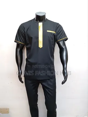 Black and Gold African Shirt