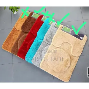 *3 in 1 Fluffy Toilet Mats *%