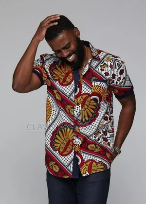 Short Sleeves Kitenge Shirt for Men