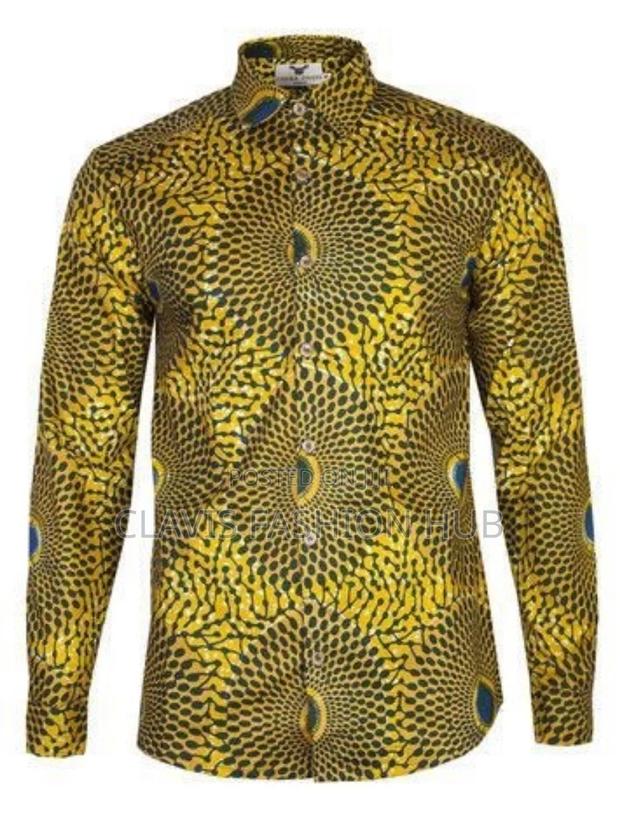 Kitenge African Shirt Long Sleeve With Buttons - thumbnail 2