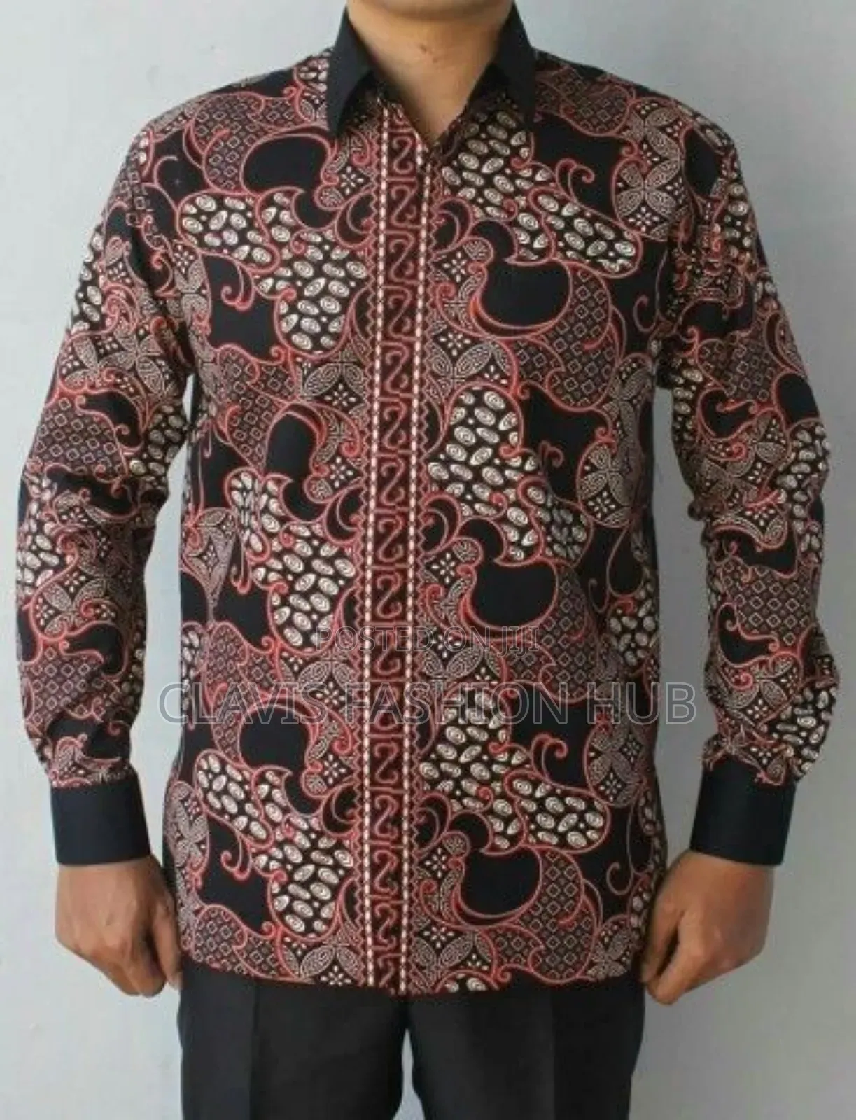 Kitenge African Shirt Long Sleeve With Buttons