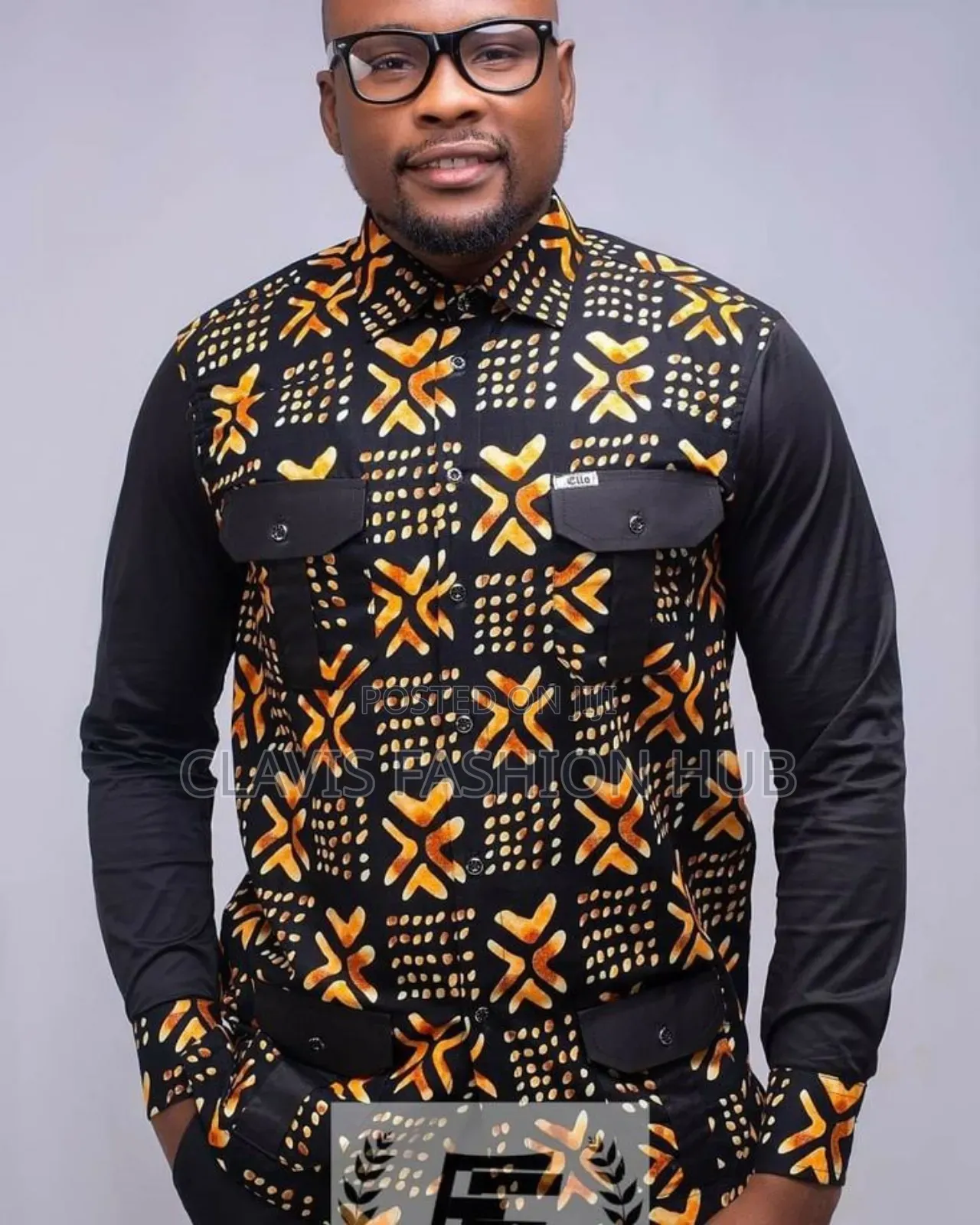 Ankara Long Sleeve African Men Shirts