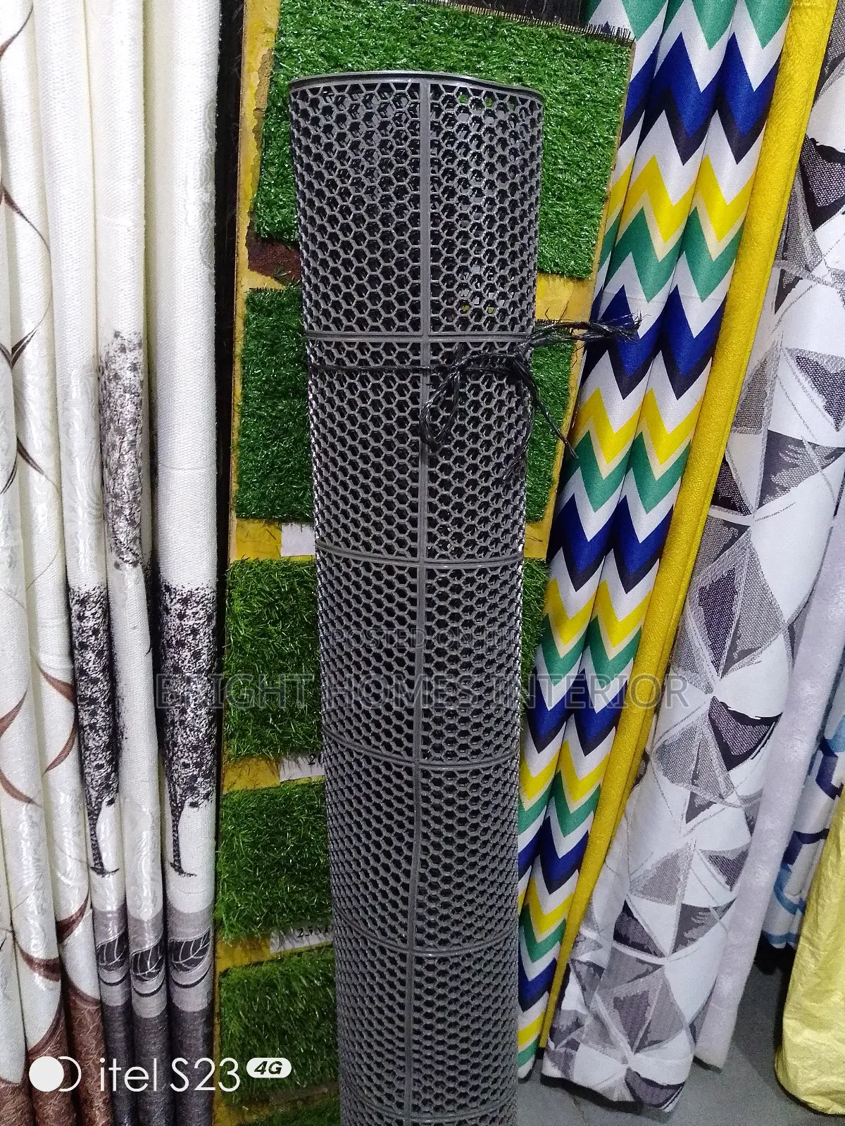 Grey Anti Slip Perforated Bathroom Mat Available in Plenty