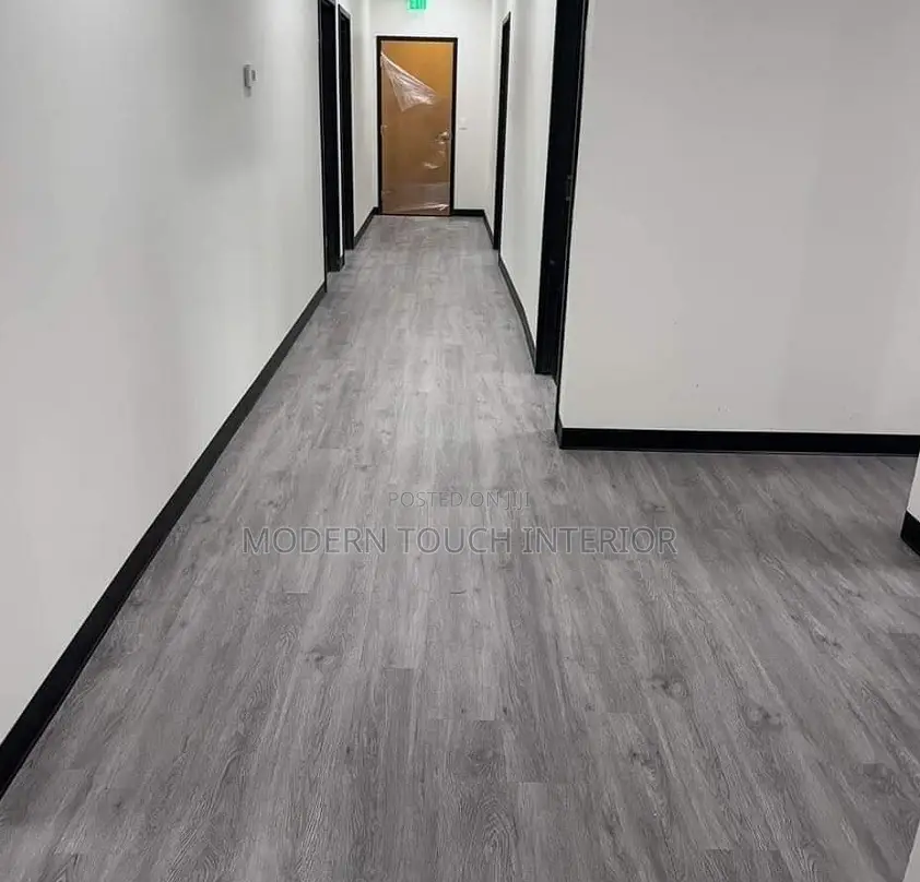 Grey Vinyl Mkeka Wa Mbao Flooring