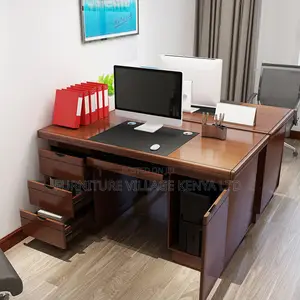 Office Tables; 140cm Executive Office Desk With Drawers