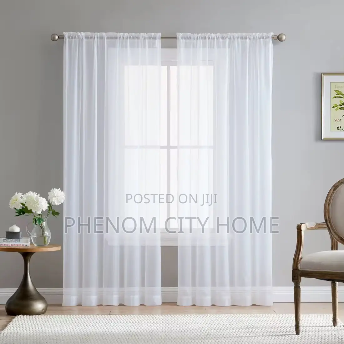 Light Sheer Voile Curtain Available