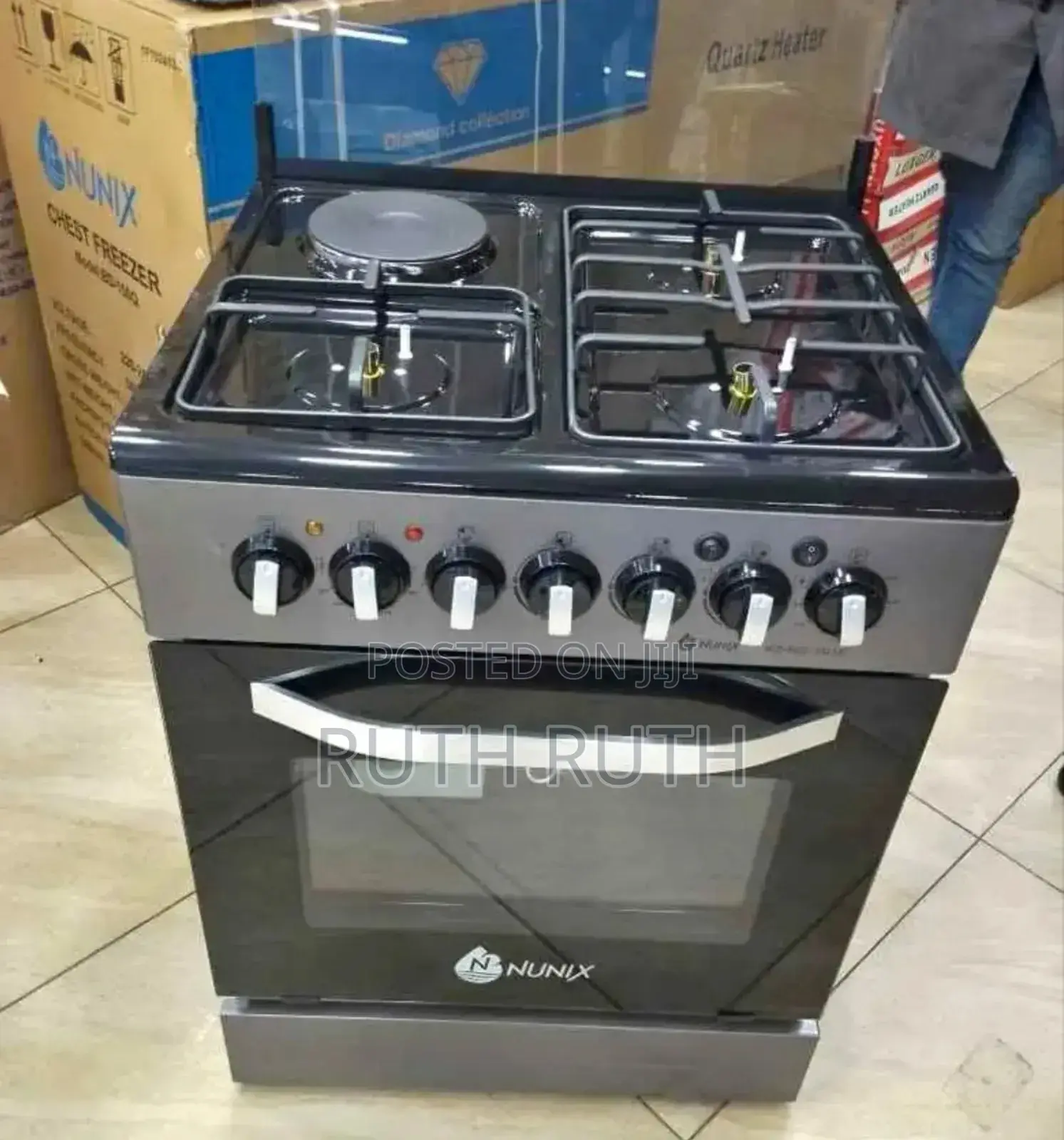 Nunix 50*55 3+1 Standing Cooker With Electric Oven