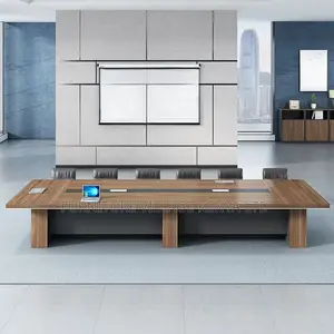 Tables; 3 Meters Office 14-Seater Boardroom Table in Brown