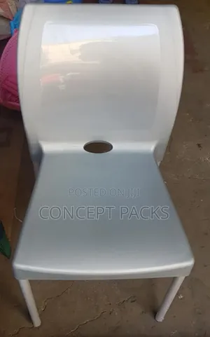 Oshwal Armless Plastic Chairs With Strong Metallic Stands.