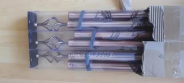 Brown 3m Double Adjustable Window Curtain Rods - main view