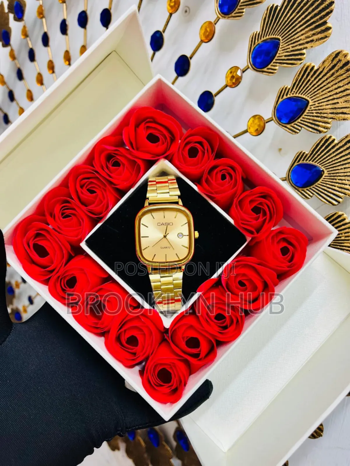 Casio Watch and Floral Box Valentine Gift Set
