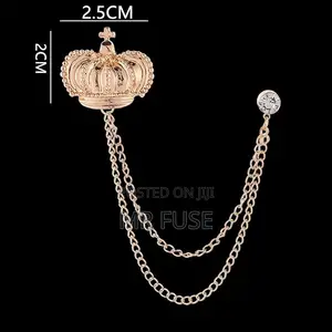 King Crown Lapel Brooch (Golden)