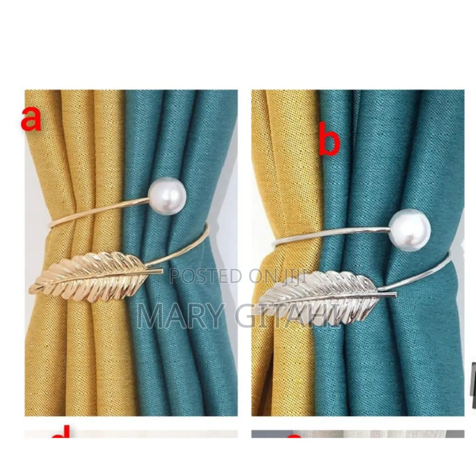 Buckle Curtains Holders Metallic