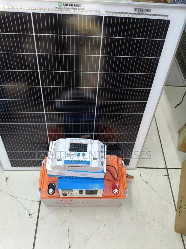 100wtts Solar Panels/100ah Solar Battery Kit - main view