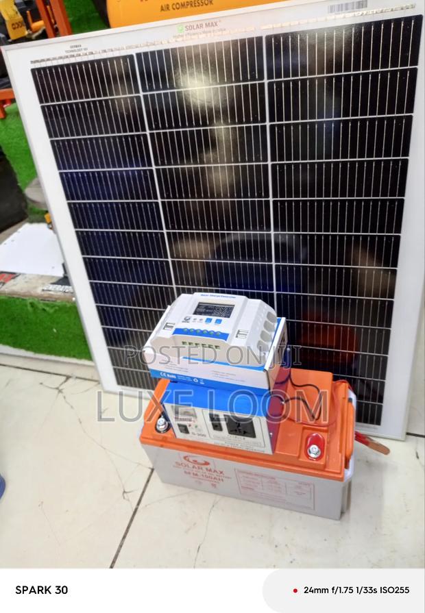 100watts Solar +50ah Battery+300watts Inverter