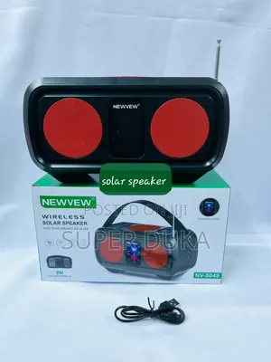 Wireless Solar Speaker.Fm,Usb,Bluetooth Rechargeable Newvew